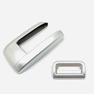 Imagem de Xodouhi Capa de apoio de braço apto para Toyota Highlander 2020 2021 2022 Capa de console central acessórios interiores de carro caixa de apoio de braço painel proteger decorar capas (prata)