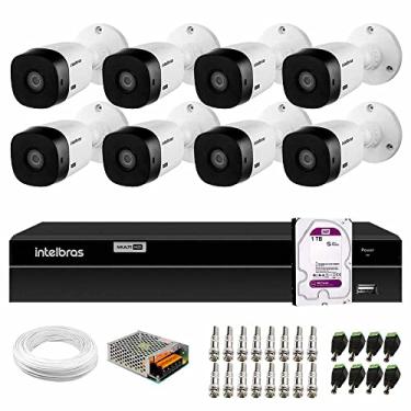 Imagem de Kit cftv 8 Câmeras Hd 720p Vhl 1120 B Dvr 1108 Intelbras Hd 1tb Purple