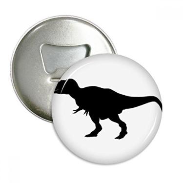 Imagem de Ímã de geladeira com silhueta encaracolada de ossos de dinossauro, broche de botão, 3 peças