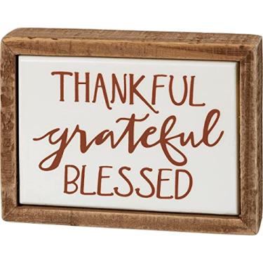 Imagem de Primitives by Kathy Placa de decoração de casa Thankful Grateful Blessed