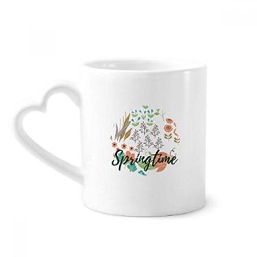Imagem de Caneca de tinta de flor branca laranja caneca de cerâmica copo de vidro copo de coração