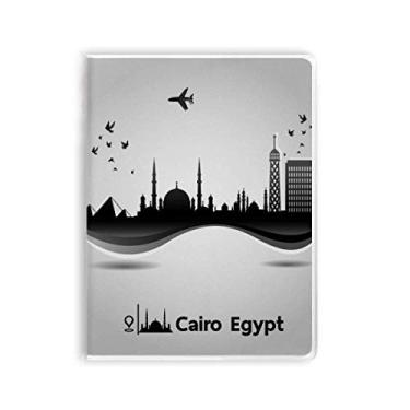 Imagem de Caderno com estampa de avião Egypt Morden City, capa macia para diário