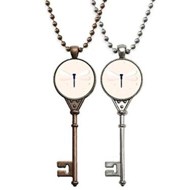 Imagem de OFFbb-USA Colar com pingente de desenho animado com símbolo de libélula para decoração de casais