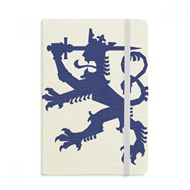 Imagem de Caderno com símbolo nacional da Finlândia com capa dura em tecido oficial diário clássico