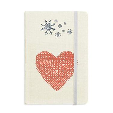 Imagem de Caderno de desenho de coração rosa para dia dos namorados, flocos de neve, inverno