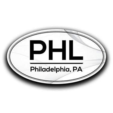 Imagem de Mais Shiz PHL Philadelphia Pensilvânia Adesivo de decalque de código de aeroporto casa viagem carro caminhão van para-choque janela laptop parede - dois decalques de 5,5 polegadas - MKS0607