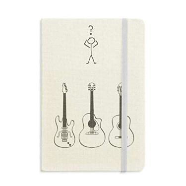 Imagem de Caderno de interrogação de guitarra com combinação de instrumentos musicais clássicos A5