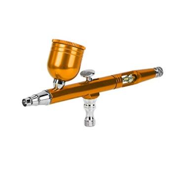 Imagem de Pistola de pulverização pneumática, aerógrafo de pintura, ferramenta de aerografia, profissional ajustável portátil para camisetas de publicidade (dourada)