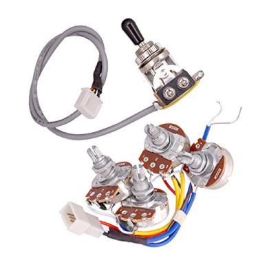 Imagem de Kit de fiação de circuito de guitarra Potenciômetro Seletor de captador para guitarra elétrica LP