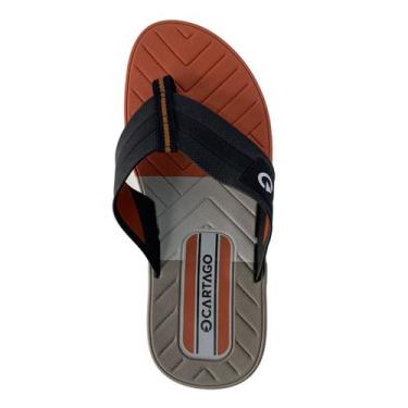 Imagem de Chinelo Cartago Masculino 11333 Preto/Branco/Marrom