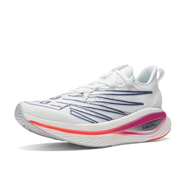 Imagem de New Balance Tênis de corrida feminino FuelCell Supercomp Elite V3, Branco/azul vitória, 5