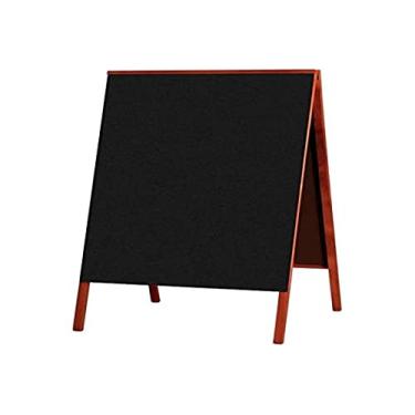 Imagem de Cavalete de Calçada, Souza & Cia, 2120, Quadro Negro com Moldura Mogno