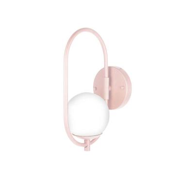 Imagem de Kit 2 Arandela Parede ONLINE ROSÉ Globo de Vidro BRANCO