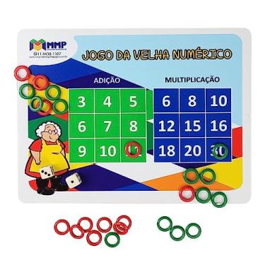Imagem de Jogo Da Velha Numérico Material Pedagógico Didático Escolar MMP