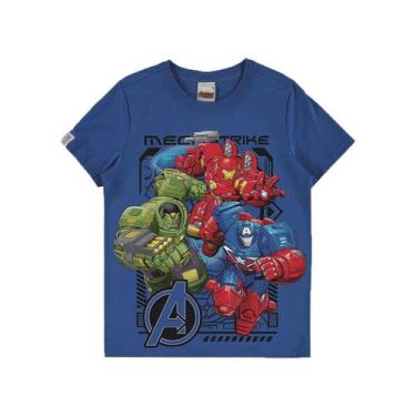 Imagem de Camiseta Avengers Mech Strike Malwee Hulk Capitão América Homem De Fer