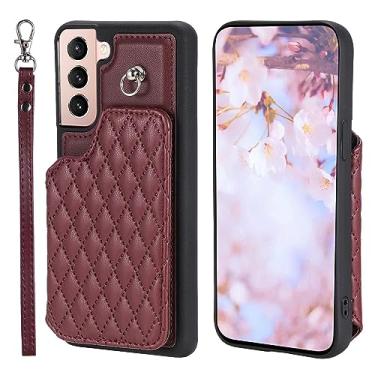 Imagem de Capa flip para telefone Compatible with Samsung Galaxy S30/S21 Case Wallet with Card Holder, Durable Leather Shockproof Case Wallet Case for Women Crossbody Bag,Magnetic Closure Case Protective Back C