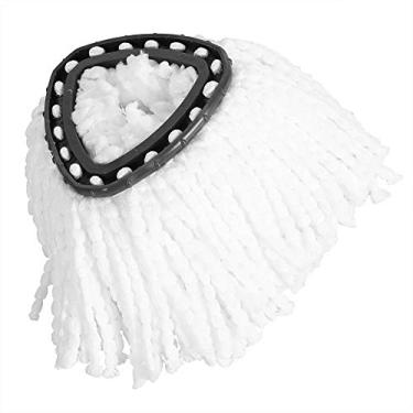 Imagem de Refil de esfregão giratório de esfregão cabeça de esfregão de microfibra triangular giratório para limpeza fácil do chão (pacote com 3)