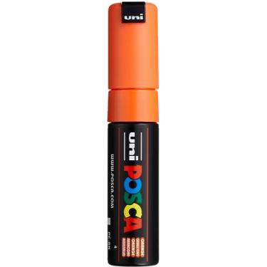 Imagem de Posca Marcador 8K em laranja, canetas posca para materiais de arte, material escolar, arte rupestre, tinta de tecido, marcadores de tecido, caneta de tinta, marcadores de arte, marcadores de tinta