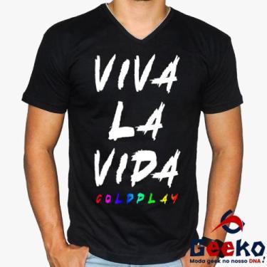 Imagem de Camiseta Coldplay 100% Algodão Viva La Vida Rock Alternativo Geeko