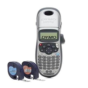 Imagem de Etiqueta manual para escritório ou casa DYMO LetraTag LT-100H (1749027), as cores podem variar, Máquina + 2 Fitas, Prata, Label Maker