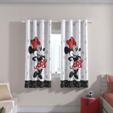 Imagem de Cortina Minnie 2,60x1,70m Corta Luz Tecido Bella Janela