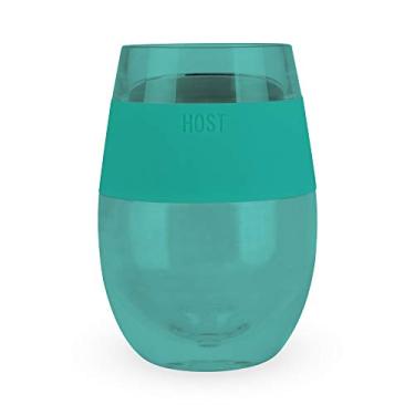 Imagem de HOST Copo de resfriamento, conjunto de 1 copo refrigerante com isolamento de parede dupla com gel congelante, copos para vinho tinto e branco, 240 g, verde translúcido