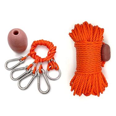 Imagem de AirFly Arnês de 4 braços para armadilha de caranguejo com ganchos de aço inoxidável 304 e boia flutuante, combo (arnês + corda)