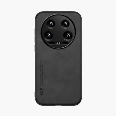Imagem de Kepuch Silklike Capa para Xiaomi 14 Ultra - Case Placa de Metal Embutida para Xiaomi 14 Ultra - Preto