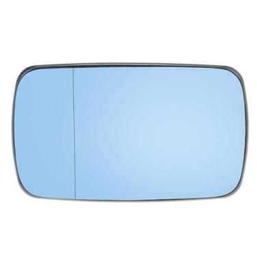 Imagem de RAGBUSCLE Vidro retrovisor de carro esquerdo/direito, espelho retrovisor, vidro branco/azul, compatível com BMW Série 3 E46 318I 320I 325I 330I 1998-2006 51168250437 51168250438, azul (L) azul (L)