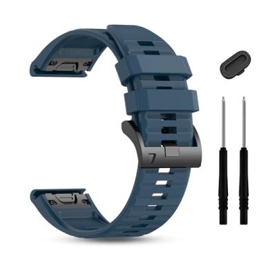Imagem de ZPJPPLX Pulseira de relógio Garmin Fenix8 AMOLED 47 mm/Fenix E/Fenix 6 Pro/6/7/7 Pro/5/5 Plus, pulseiras de silicone macio para smartwatch Forerunner 965/955/945/Approach S70 47mm/S62/S60/quatix 7