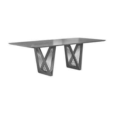 Imagem de Mesa De Jantar áustria C03 200x100 Cm Cor Laca Preto/ébano