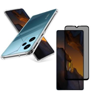 Imagem de Capa Capinha Anti Impacto + Película Privacidade 3D Para Poco F5 Tela De 6,67 Polegadas - (Bluepink)