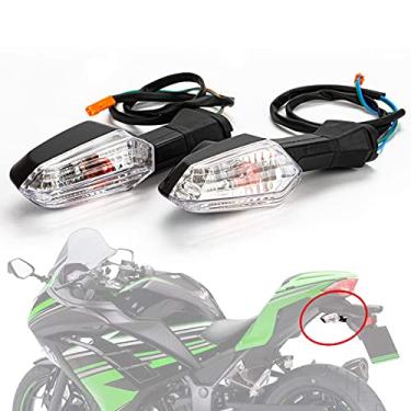 Imagem de PSLER Luz traseira dianteira traseira indicadora de seta para Ninja 650 ER-6F 2012-2016 para Ninja 300 EX300 2012-2016 e para Ninja 1000 2011-2017