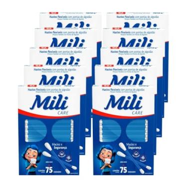 Imagem de KIT 10 UNIDADES - Cotonete Hastes Flexíveis (MILI) - Caixa com 75 Unidades