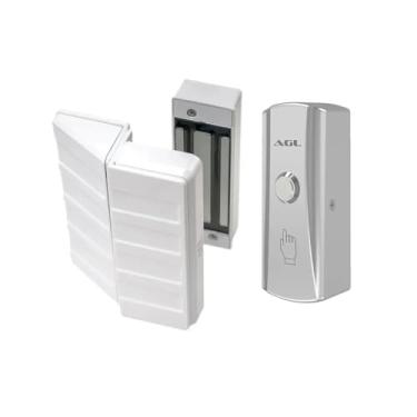 Imagem de Fechadura Eletroímã Portas Vidro com Botoeira Inox Antifurto