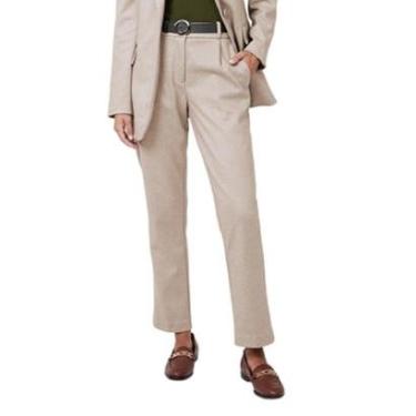 Imagem de Calça Alfaiataria Feminina Dudalina Bege Claro - 91013196-Feminino