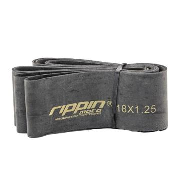 Imagem de Rippin Moto Tiras de aro de motocicleta, borracha durável, proteção de tubo, orifício de haste de válvula, substituição para tiras desgastadas (roda de 45,7 cm x 3,2 cm))