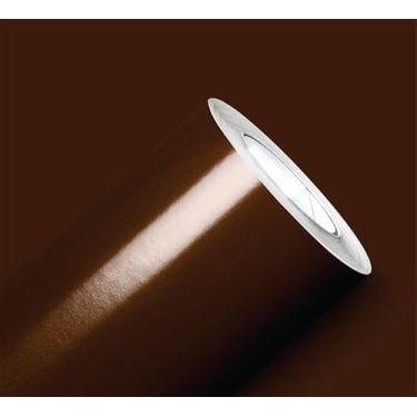 Imagem de Adesivo Vinílico Envelopar Móveis Vidro Fogão Geladeira Marrom 1mx50cm