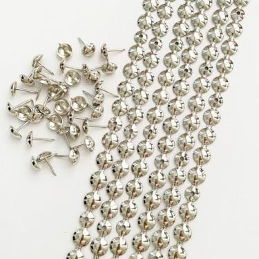 Imagem de Let's Decorate Tiras de tachas de estofamento de 5 metros de 7/40.6 cm/acabamentos decorativos de unhas de banco de cabeceira de sofá, fitas de pregos para cabeceira de sofá, tachas únicas combinadas,