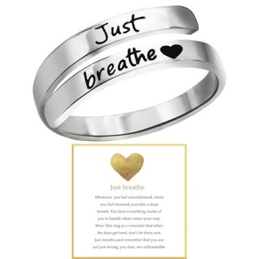 Imagem de DIOWUS Anel de cruz Faith Over Fear para mulheres, Christian Blessed Hope Love Encouragement Ring Adjustable Open Wrap Thumb Cross Anel inspirador joia formatura coquetel presente, One Size, Metal