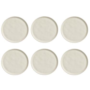 Imagem de Conjunto de Pratos Rasos 06 Peças Linhas Clay Porto Brasil