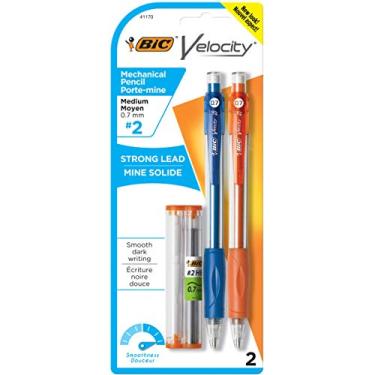 Imagem de BIC Lapiseira Velocity Original, ponta média (0,7 mm), escrita escura suave, 2 unidades