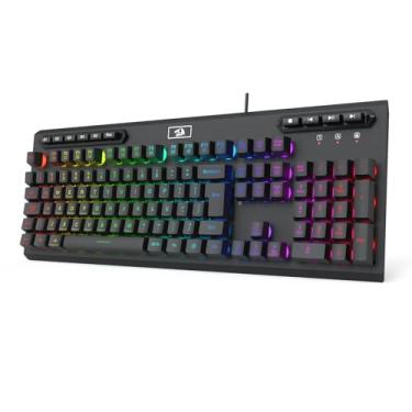Imagem de Teclado Gamer Redragon Aditya, Membrana, RGB, ABNT2 - K513-RGB PT - Preto