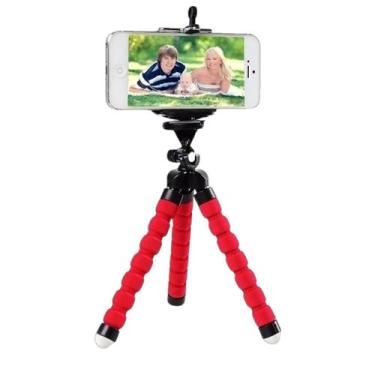 Imagem de Mini Tripé Flexivel Para Celular Polvo Esponja Aranha - b-max