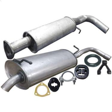 Imagem de Kit Escapamento Abafador + Traseiro Gol 1.0 16v 2000 A 2001 - ScapJá