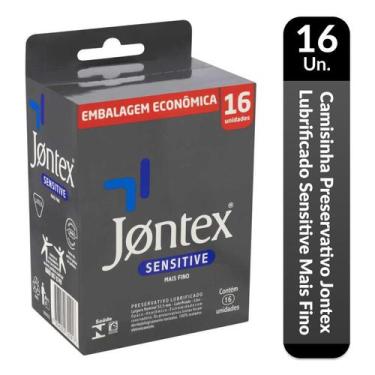 Imagem de 16 Camisinhas Preservativo Sensitive Jontex Mais Fino Barato