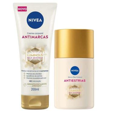 Imagem de Nivea Luminous 630 Kit - Sérum Óleo Corporal Antiestrias + Creme Corpo