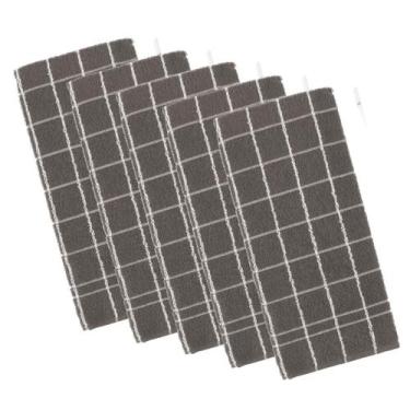 Imagem de Kit 5 panos de prato teka chef premium atoalhado 100% algodão 45 x 70c