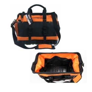 Imagem de Mochila bolsa de ferramentas emborrachada 23 bolsos divisões lona refo