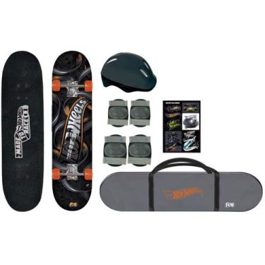 Imagem de Skate Hot Wheels Fun com Kit de Proteção